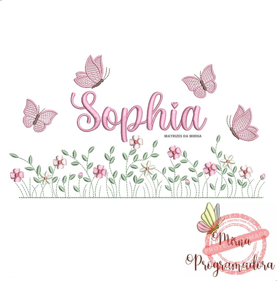 matriz de bordado jardim flores sophia matriz de bordado Jardim Flores Sophia - Imagem 1