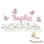 matriz de bordado Jardim Flores Sophie