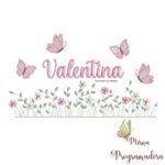 matriz de bordado Jardim Flores Valentina