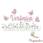 matriz de bordado Jardim Flores Verônica