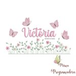 matriz de bordado Jardim Flores Victória