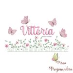 matriz de bordado Jardim Flores Vittória