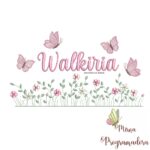 matriz de bordado Jardim Flores Walkiria