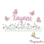 matriz de bordado Jardim Flores Xayane