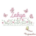 matriz de bordado Jardim Flores Zahya
