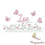 matriz de bordado Jardim Flores Zoe