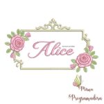 matriz de bordado moldura elegante Alice