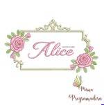 matriz de bordado moldura elegante Alice