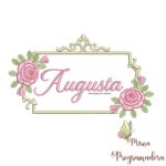 matriz de bordado moldura elegante Augusta