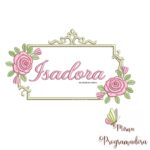 matriz de bordado moldura elegante Isadora
