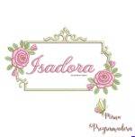 matriz de bordado moldura elegante Isadora