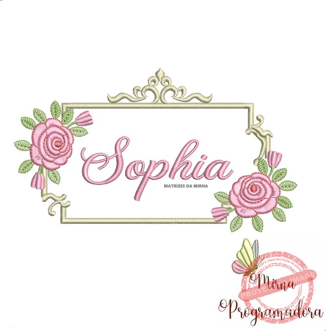matriz de bordado moldura elegante sophia matriz de bordado moldura elegante Sophia - Imagem 1