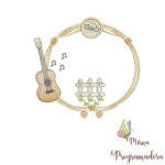 matriz de bordado Moldura Violão