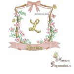 Matriz de Bordado - Lavinia Brasao Raminho Flores