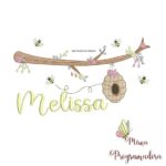 Matriz de Bordado - Melissa (fazemos Qualquer Nome)