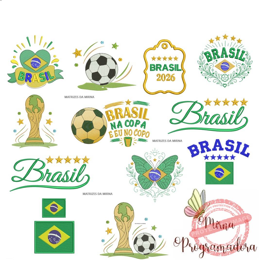 Matriz de Bordado Futebol Brasil