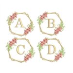 Matriz Da Bordado - Alfabeto Moldura Flores