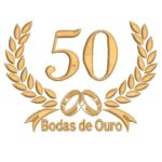 Matriz da Bordado - Moldura Bodas de Ouro 50 Anos