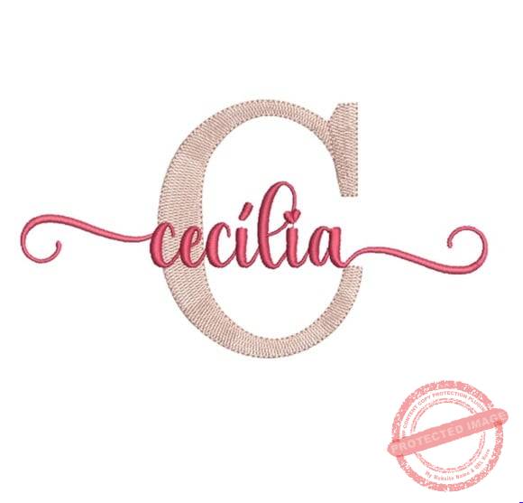 matriz-da-bordado-nome-cecilia-superb Matriz de Bordado - Cecília - Imagem 1