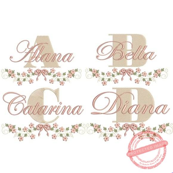 matriz-de-bordado-agata-fazemos-qualquer-nome-e-bordados Matriz de Bordado - Coleção 125 Nomes Flores - Imagem 1