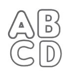 Matriz de Bordado - Alfabeto Aplique de a a Z