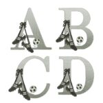 Matriz de Bordado - Alfabeto Chuteira Bola