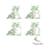 Matriz de Bordado - Alfabeto Dinossauro