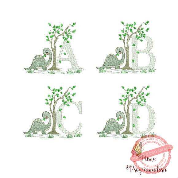 matriz-de-bordado-alfabeto-dinossauro-exp Matriz de Bordado - Alfabeto Dinossauro - Imagem 1