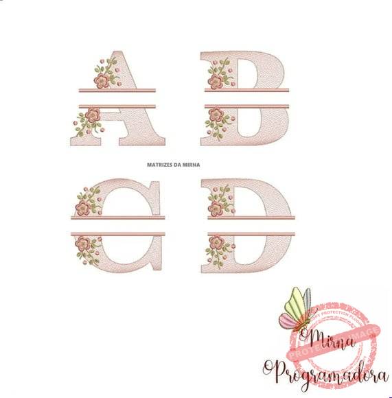 matriz-de-bordado-alfabeto-entremeio-flores-matriz-de-bordado-jef Matriz de Bordado - Alfabeto Entremeio Flores - Imagem 1