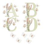 Matriz de Bordado Alfabeto Flores Borboletas