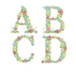 Matriz de Bordado - Alfabeto Florais