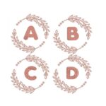 Matriz de Bordado - Alfabeto Moldura Folhas