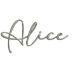 Matriz de Bordado - Alice (fazemos Qualquer Nome)