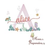 Matriz de Bordado - Alice (fazemos Qualquer Nome)