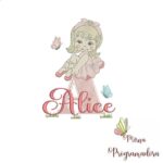 Matriz de Bordado - Alice (fazemos Qualquer Nome)