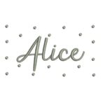 Matriz de Bordado - Alice (fazemos Qualquer Nome)