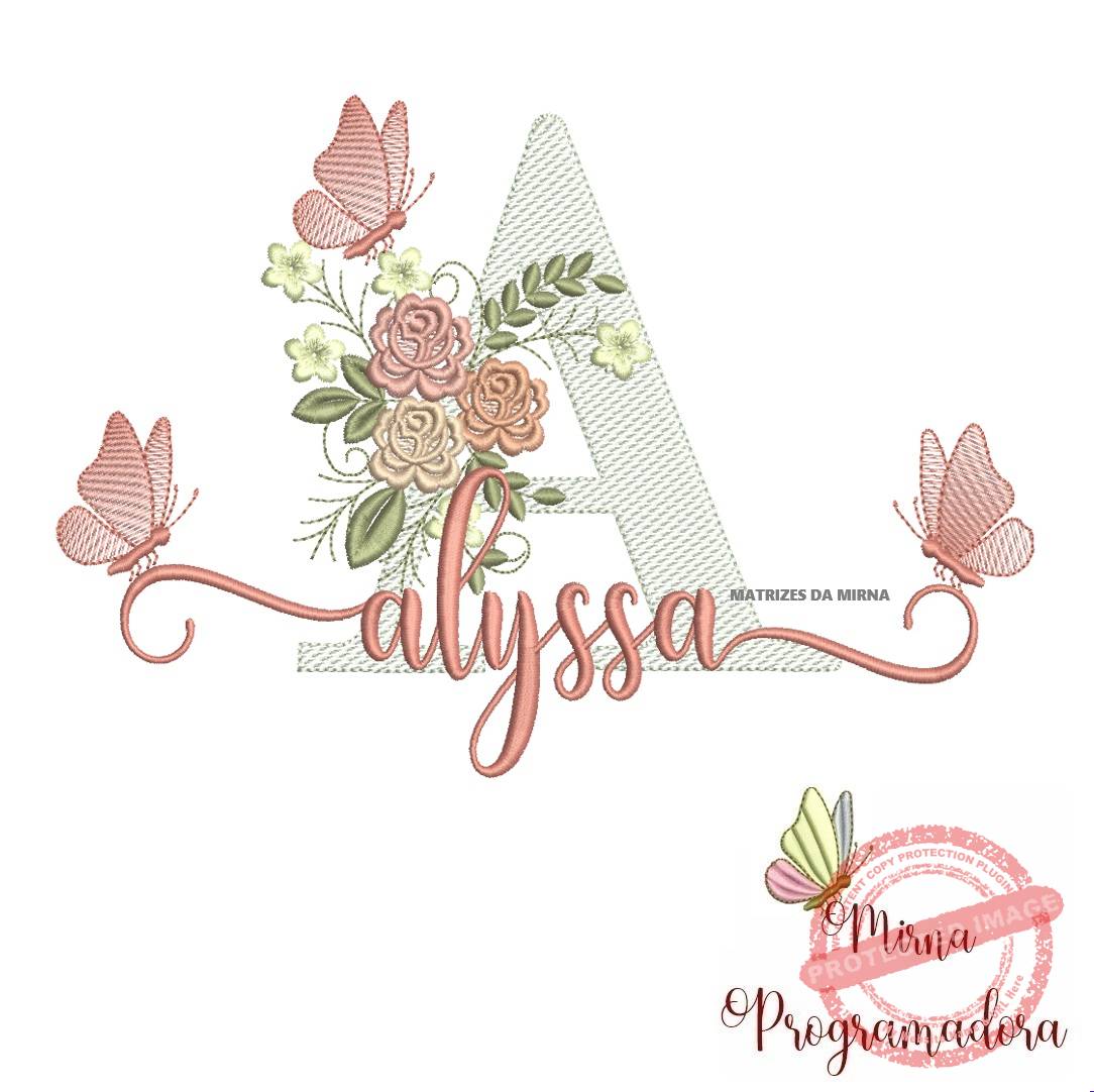 matriz de bordado alyssa222 matriz de bordado alyssa - Imagem 1
