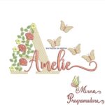 Matriz de Bordado - Amelie (fazemos Qualquer Nome)