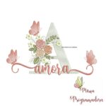 matriz de bordado amora