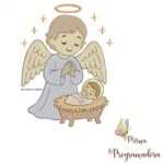 Matriz de Bordado Anjo com Jesus
