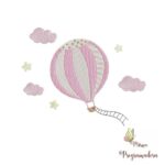 Matriz de Bordado - Balão Estrelas Núvens Mimos do Céu