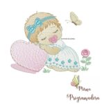 Matriz de Bordado - Bebê Menina Dormindo