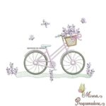 Matriz de Bordado - Bicicleta com Lavanda