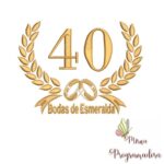 Matriz de Bordado - Bodas Esmeralda