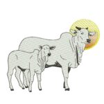 Matriz de Bordado - Boi Preenchido