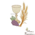 Matriz de Bordado Cálice Trigo Uva