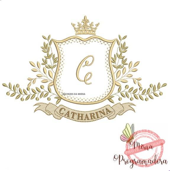 matriz-de-bordado-catharina-fazemos-qualquer-nome-superb Matriz de Bordado Moldura Arabesco Catharina para bordar - Imagem 1