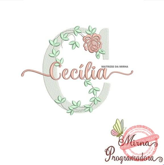 matriz-de-bordado-cecilia-fazemos-qualquer-nome-matrizes-de-bordado-mirna-programadora Matriz de Bordado - Cecília (fazemos Qualquer Nome) - Imagem 1