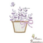 Matriz de Bordado Cestinha Lavanda