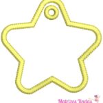 Matriz de Bordado Chaveiro Estrela